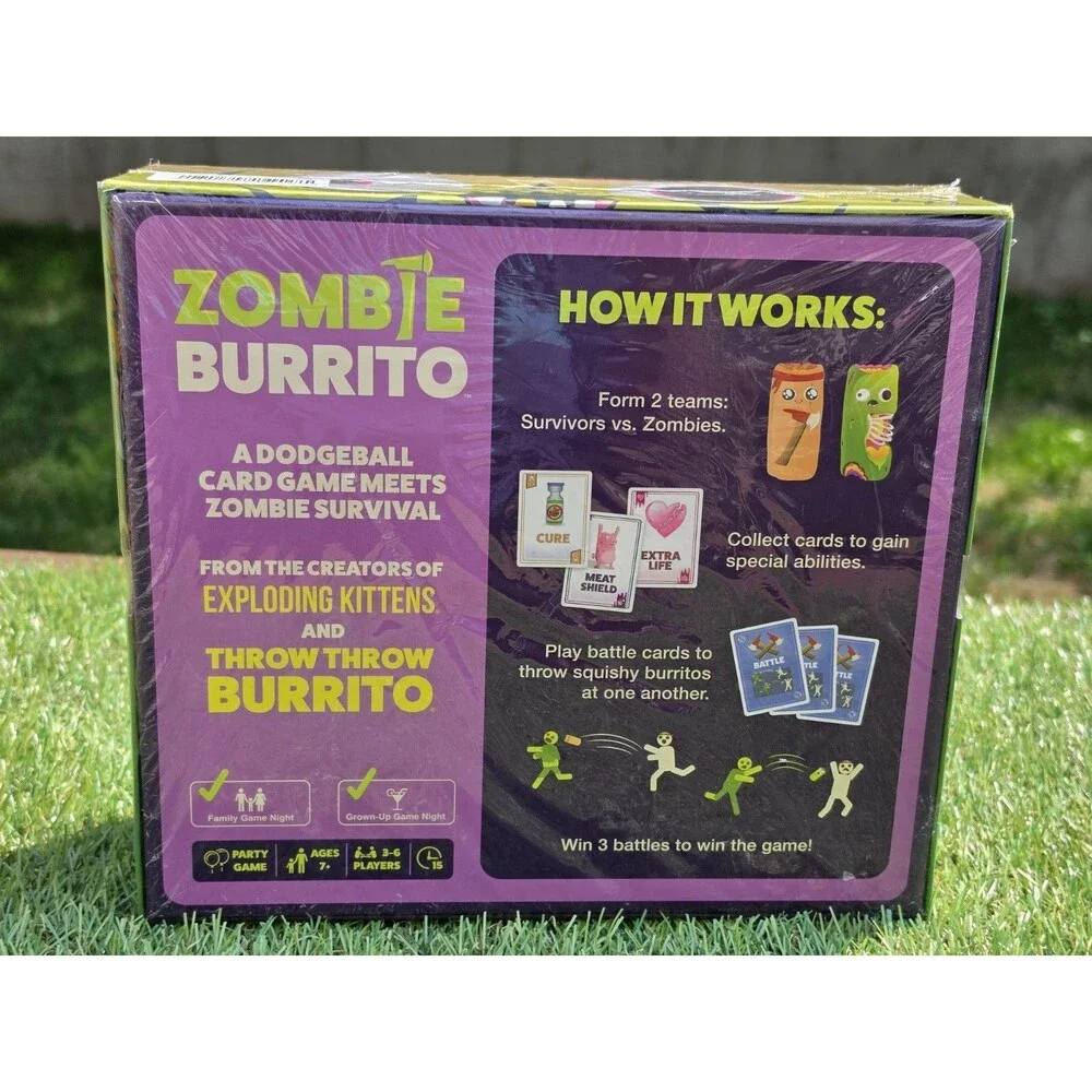 Zombie Burrito  A Dodgeball Card Game By Exploding Kittens Throw Party New*